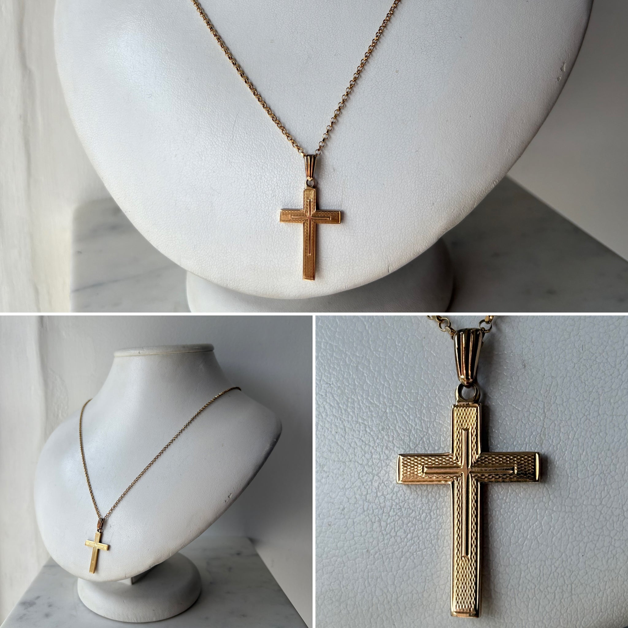 Yellow Gold Cross Necklace
