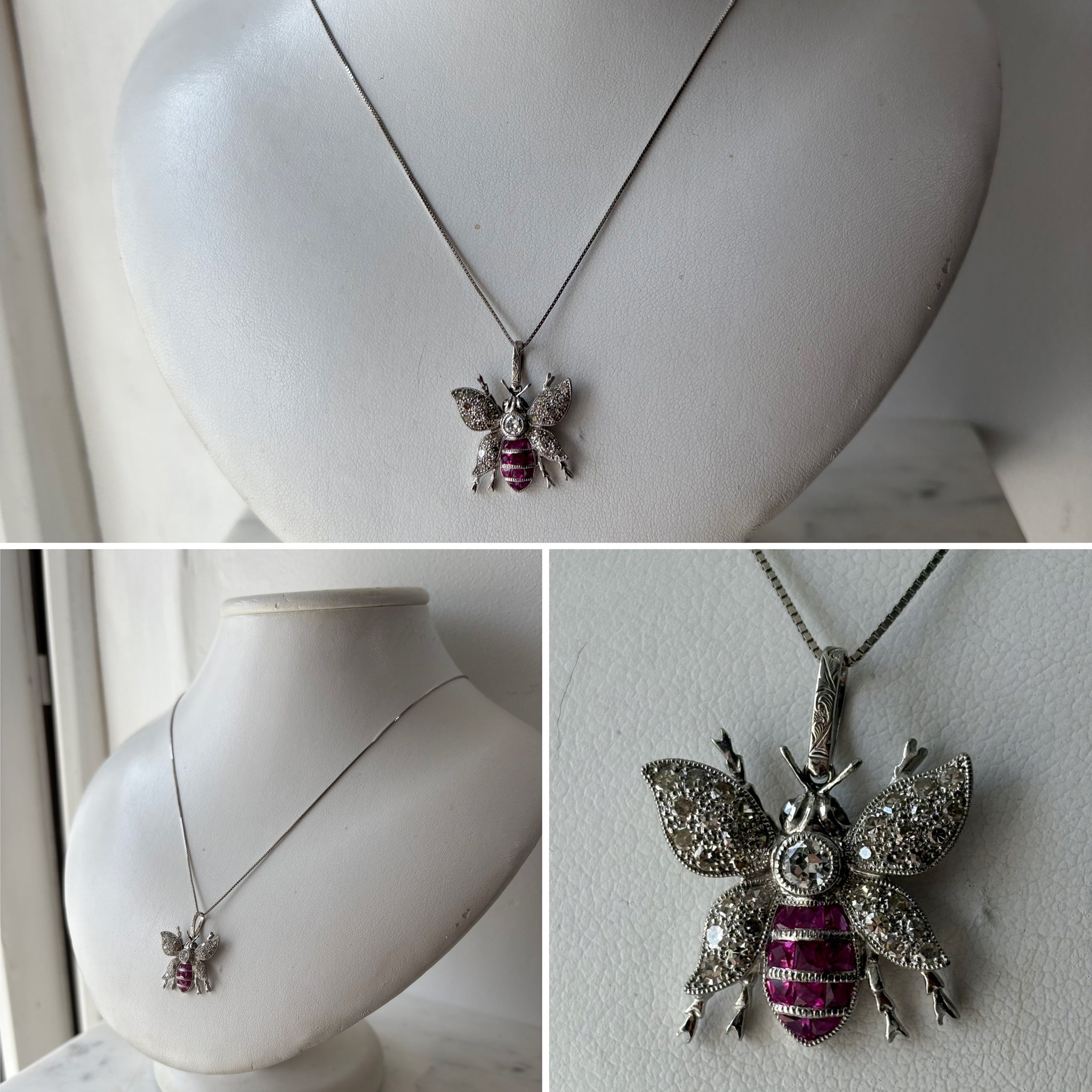 Diamond Bee Pendant