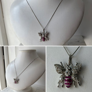 Diamond Bee Pendant