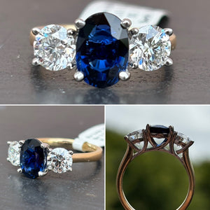 Sapphire and Diamond Ring