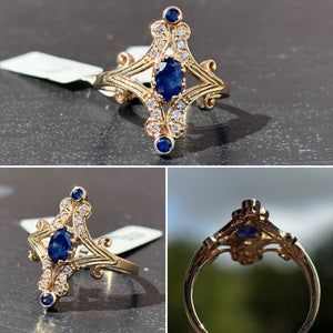 Diamond and Sapphire Gold Ring