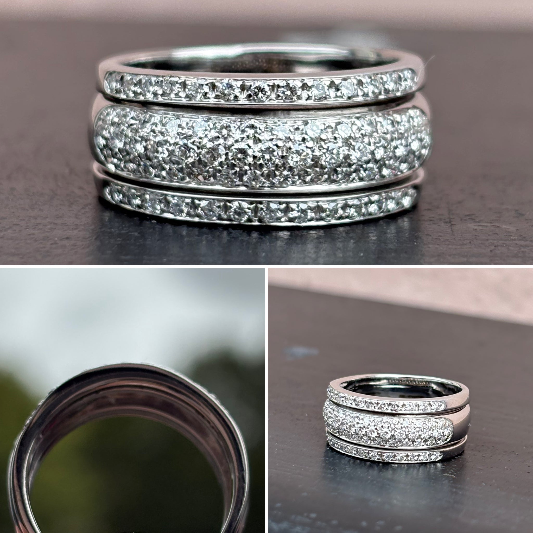 Diamond and White Gold Wedding Band