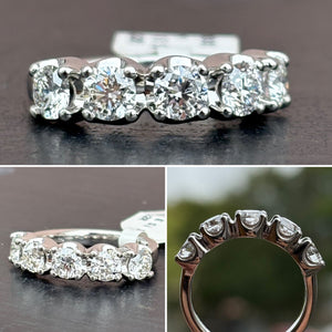 5 Stone Diamond Platinum Ring