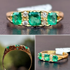 Emerald and Diamond Ring