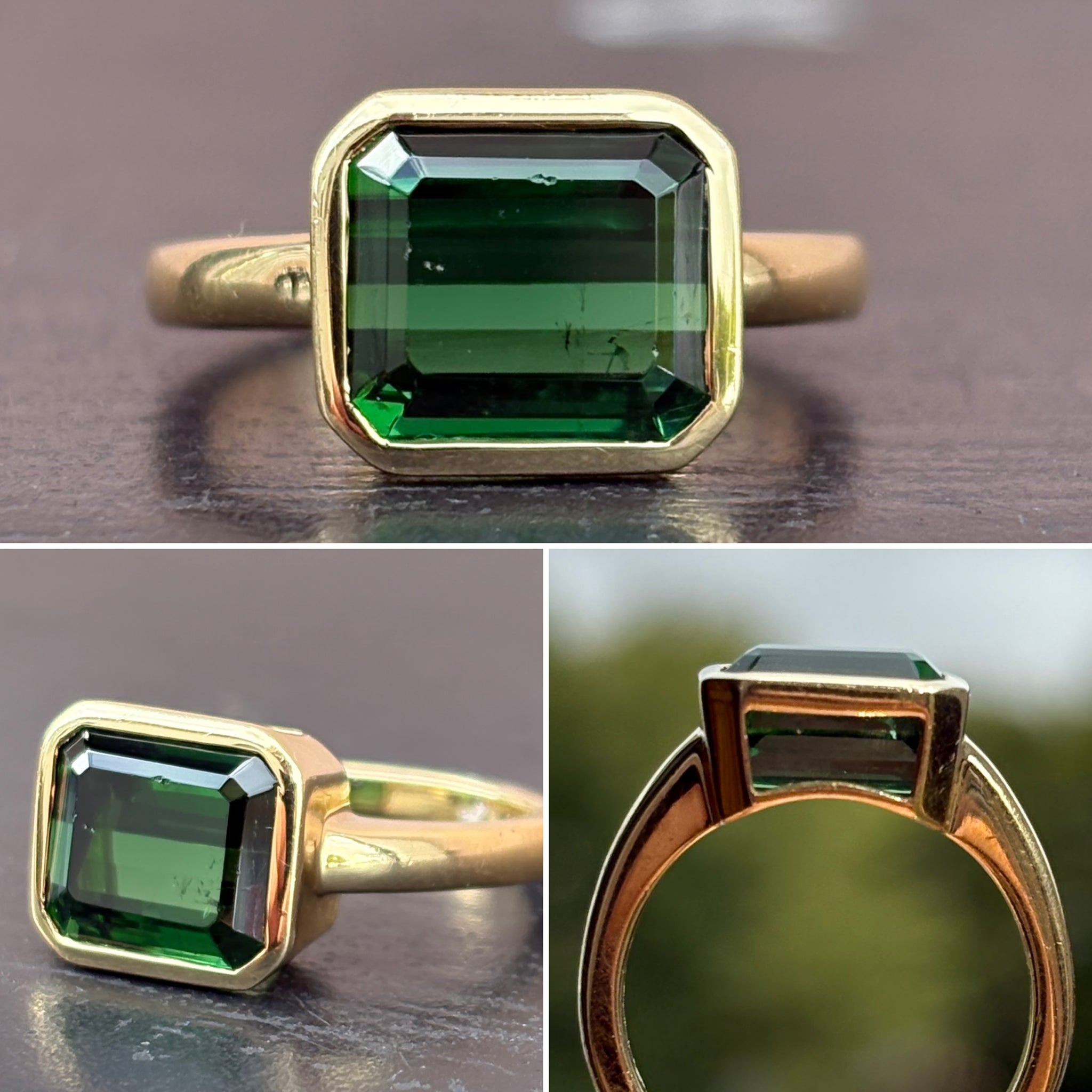 Yellow Gold Tourmaline Ring