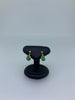 Pear Emerald Rubover Drop Earrings