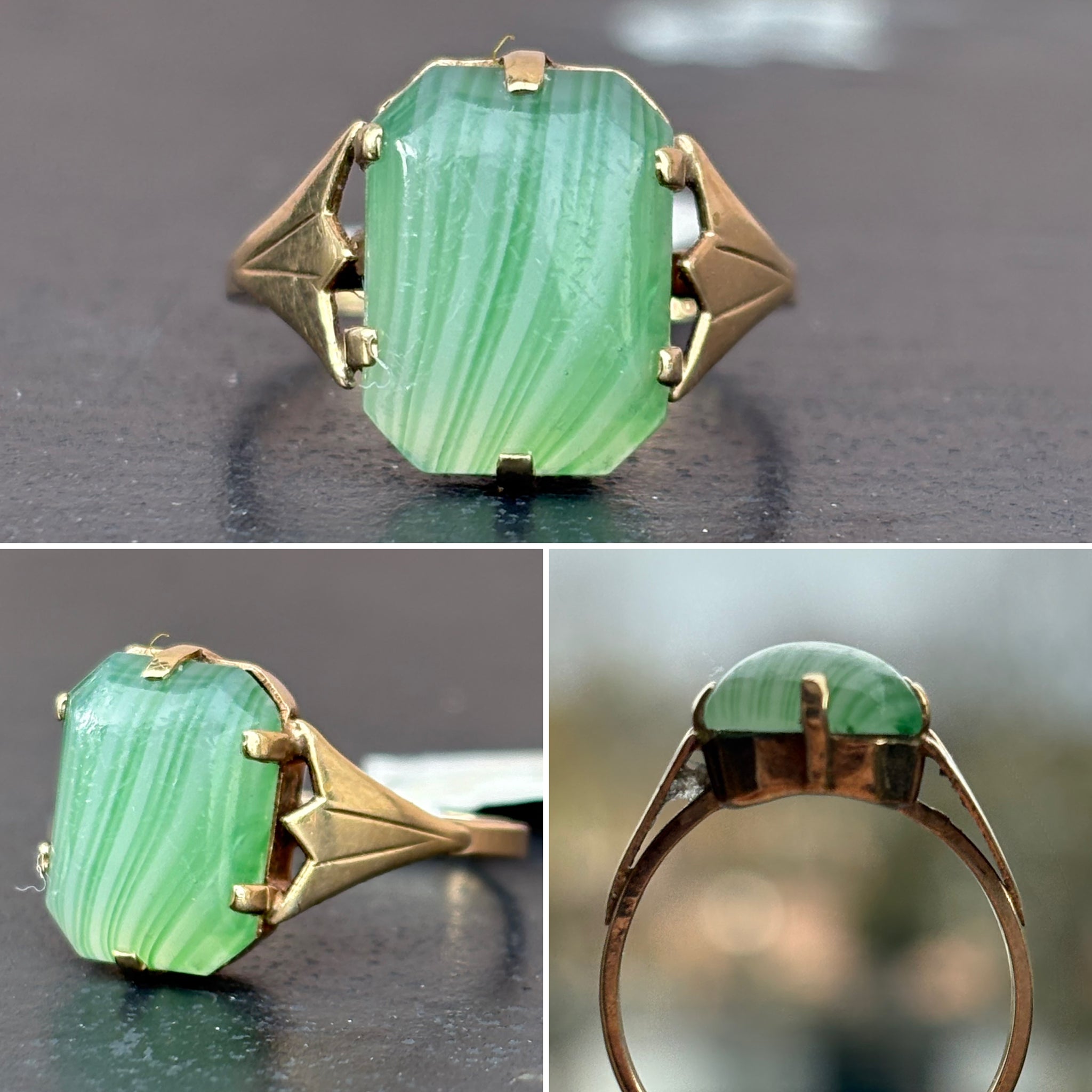 Agate Gold Ring