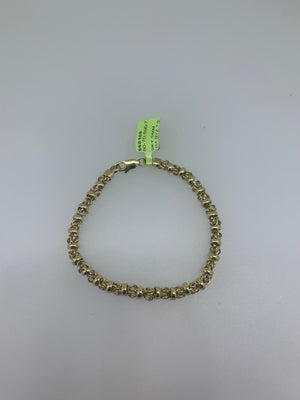 Yellow Gold 2mm Rectangular Link Bracelet