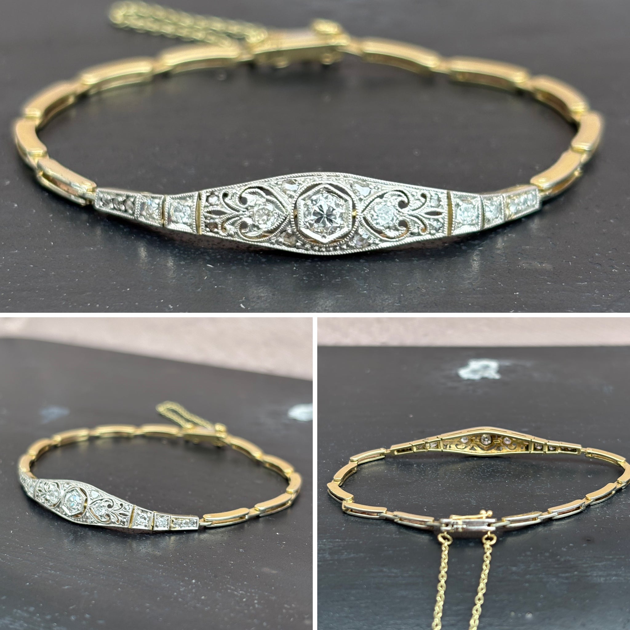 Art Deco French Diamond Bracelet