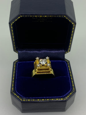 Deco Revival Gold Ring