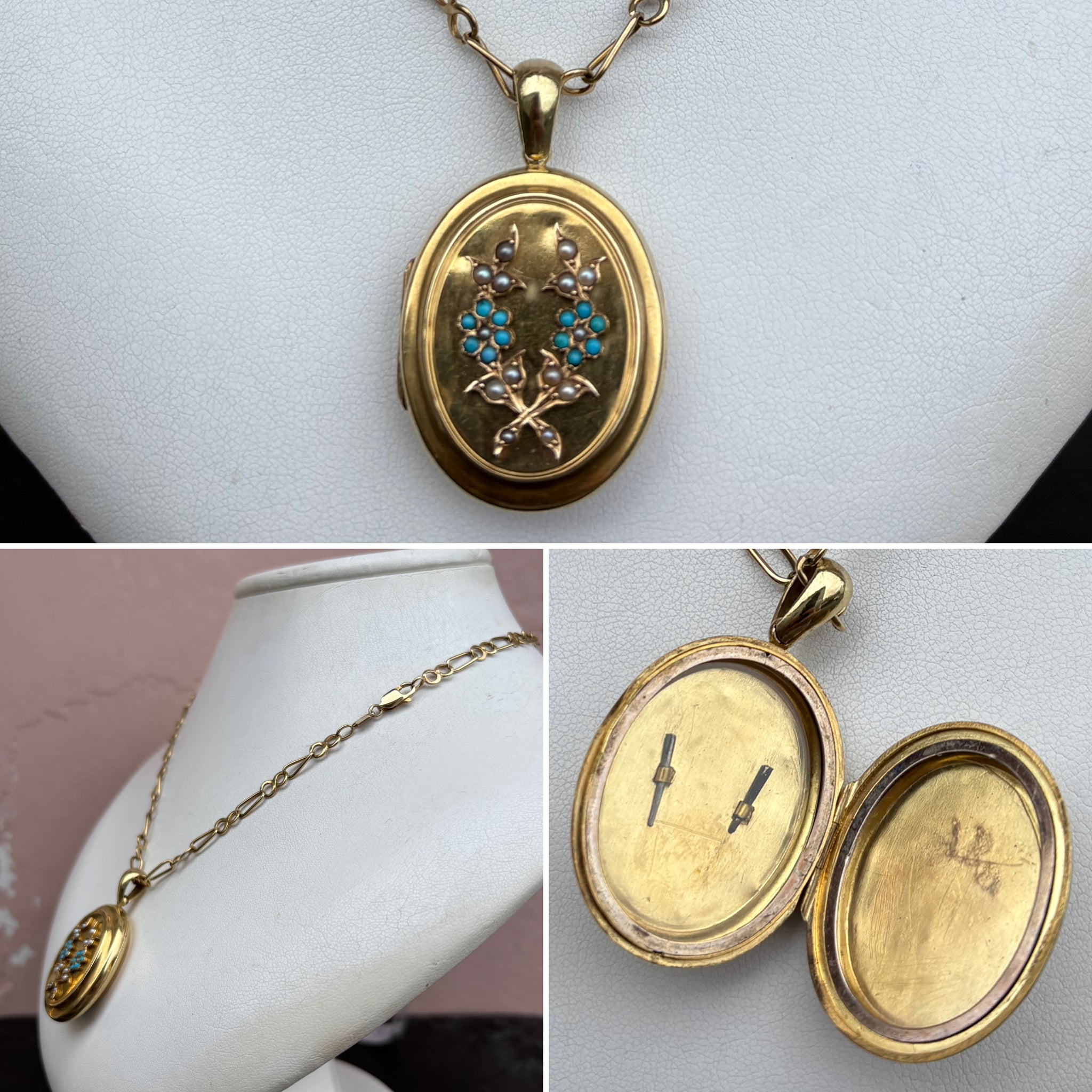 Yellow Gold Floral Locket