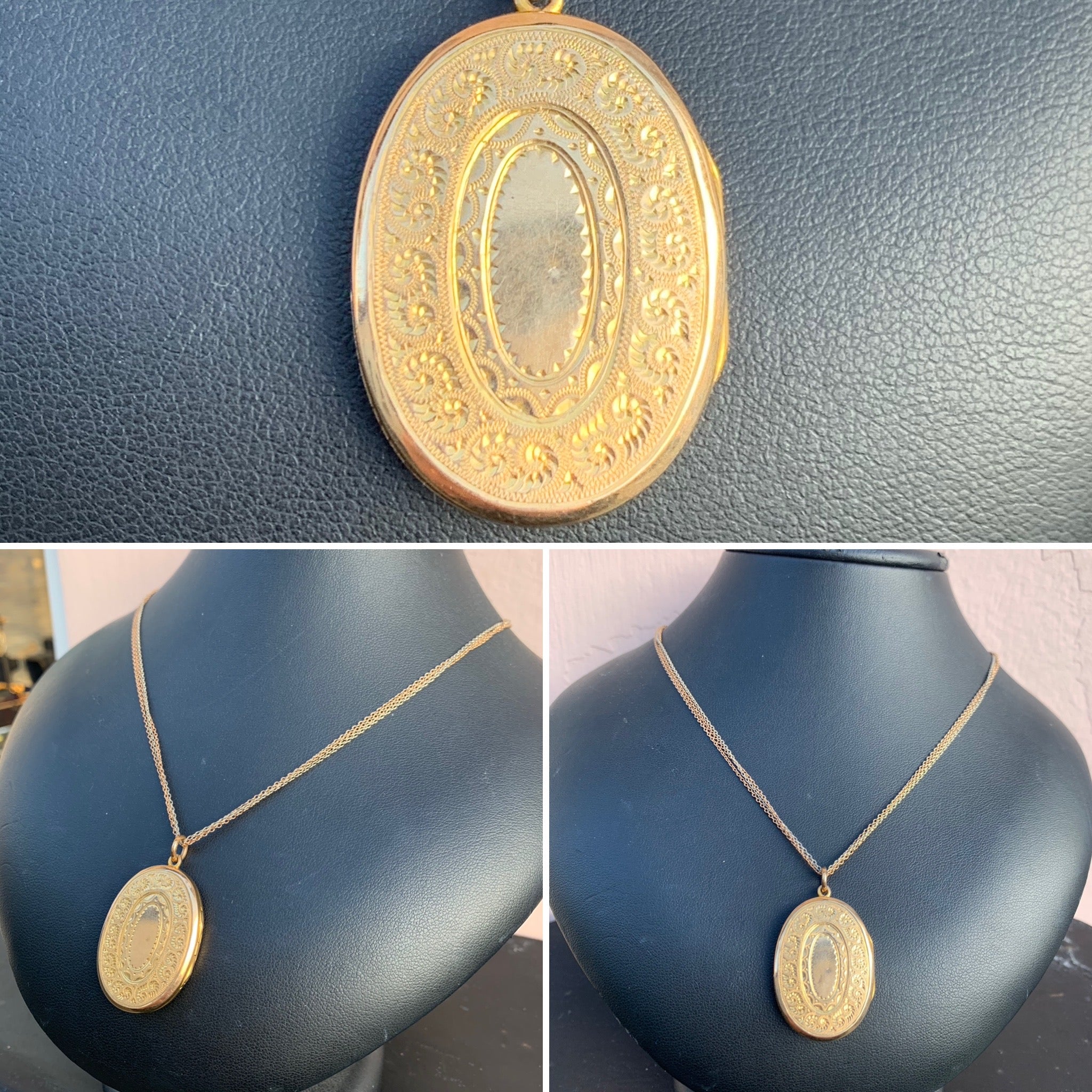 Heavy Gold Locket and Chain