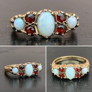 Opal and Ruby Gypsy Ring