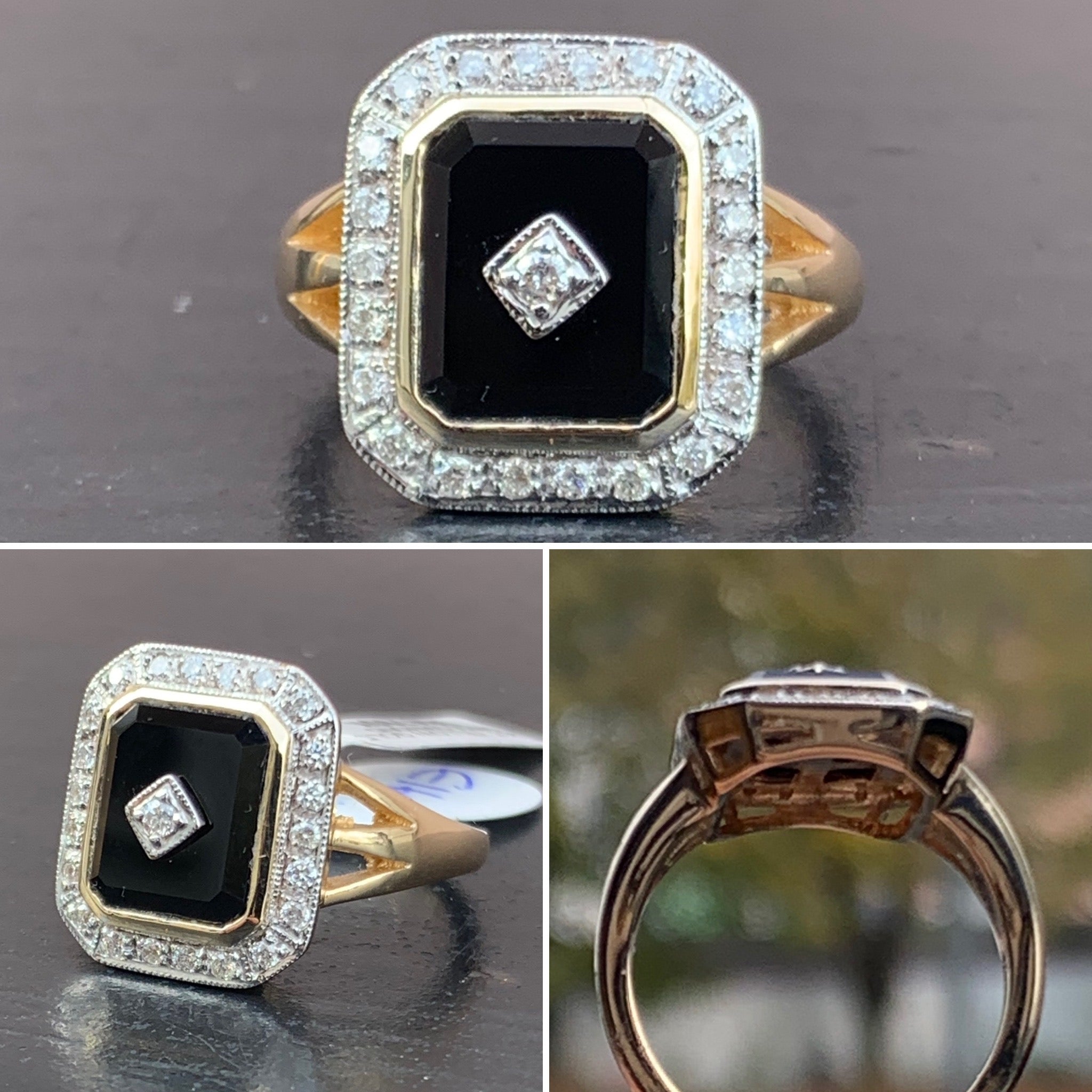 Onyx & Diamond Ring