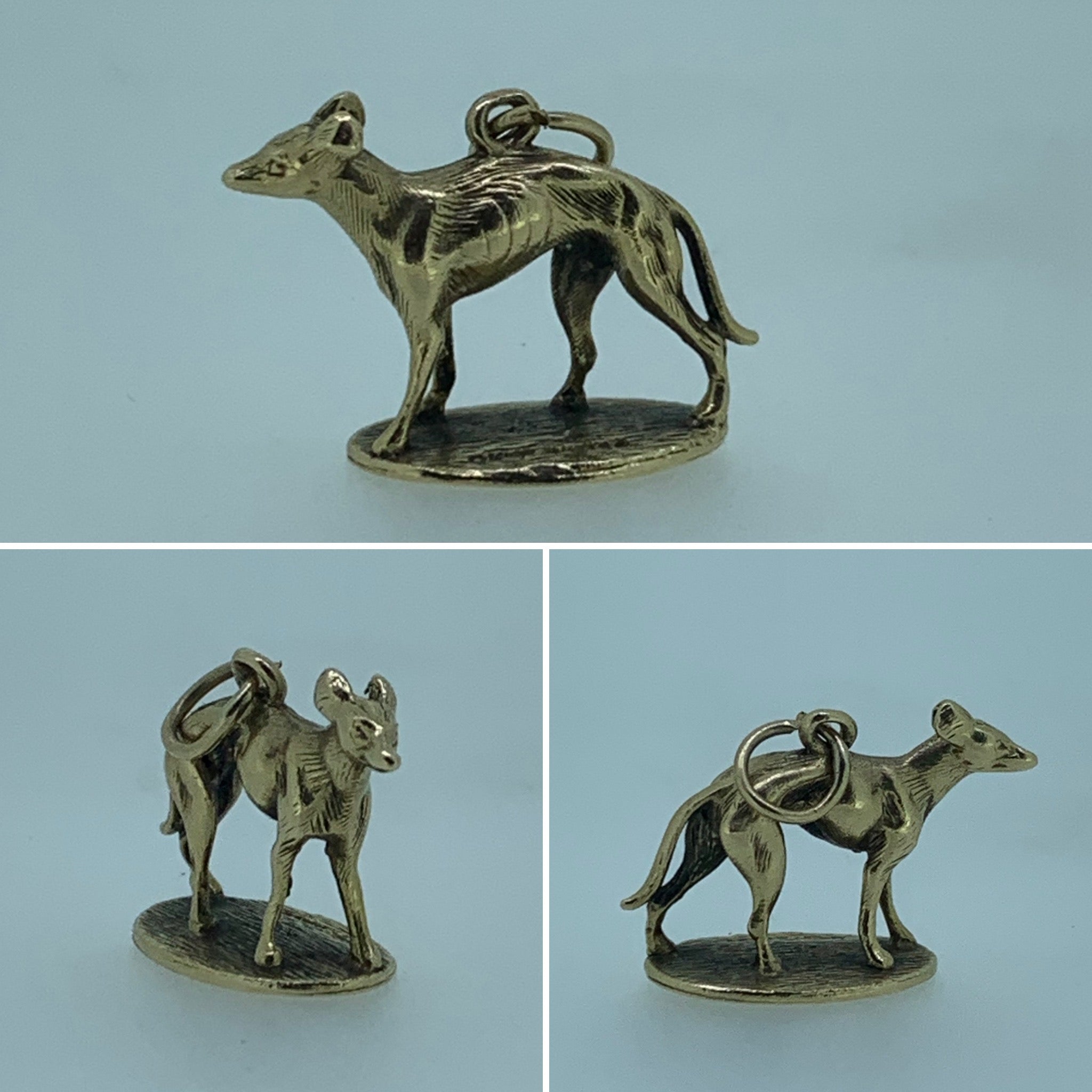 Gold Greyhound Charm