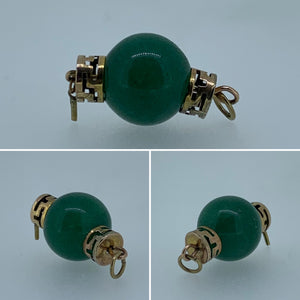 Vintage Gold and Jade Charm