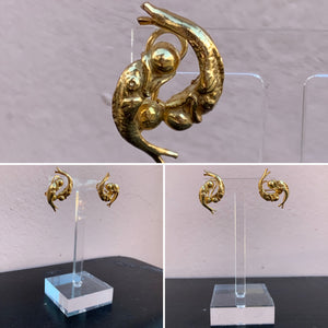 Gold Vermeil Fish Earrings