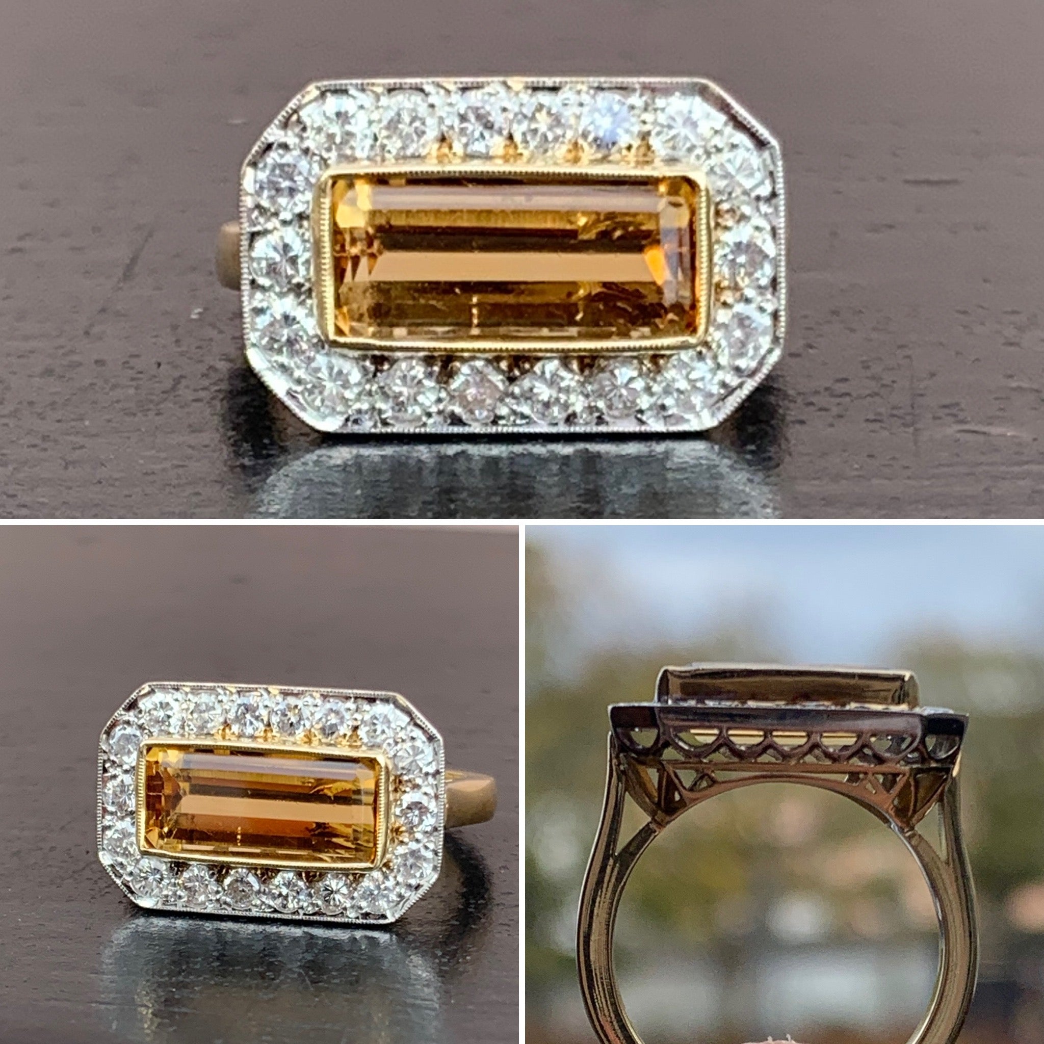 Sasha: Art Deco Imperial Topaz Ring