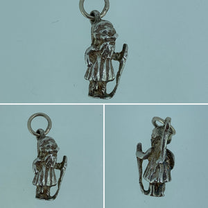 Vintage Silver Old Man Charm