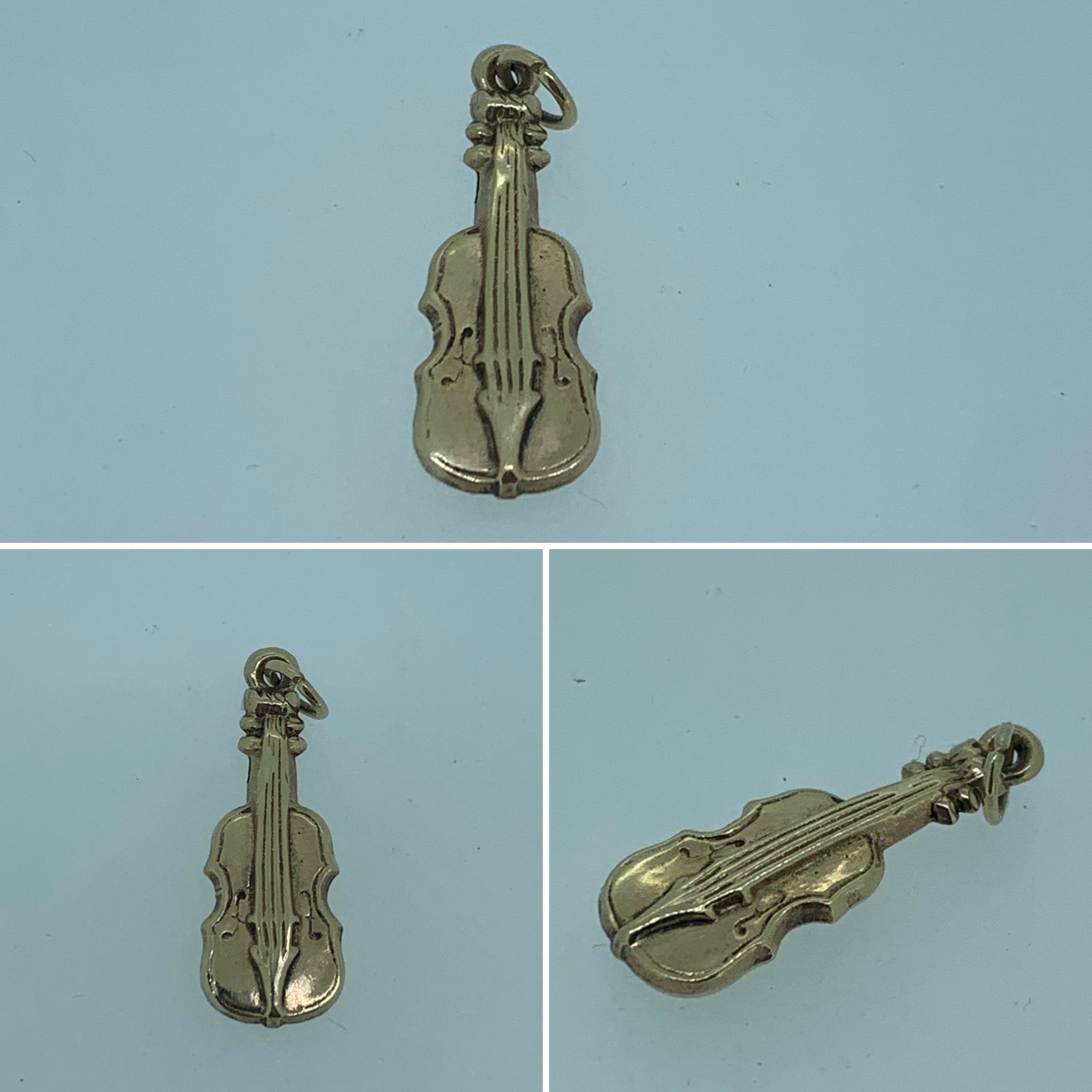 Gold Violin Charm