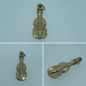 Gold Violin Charm