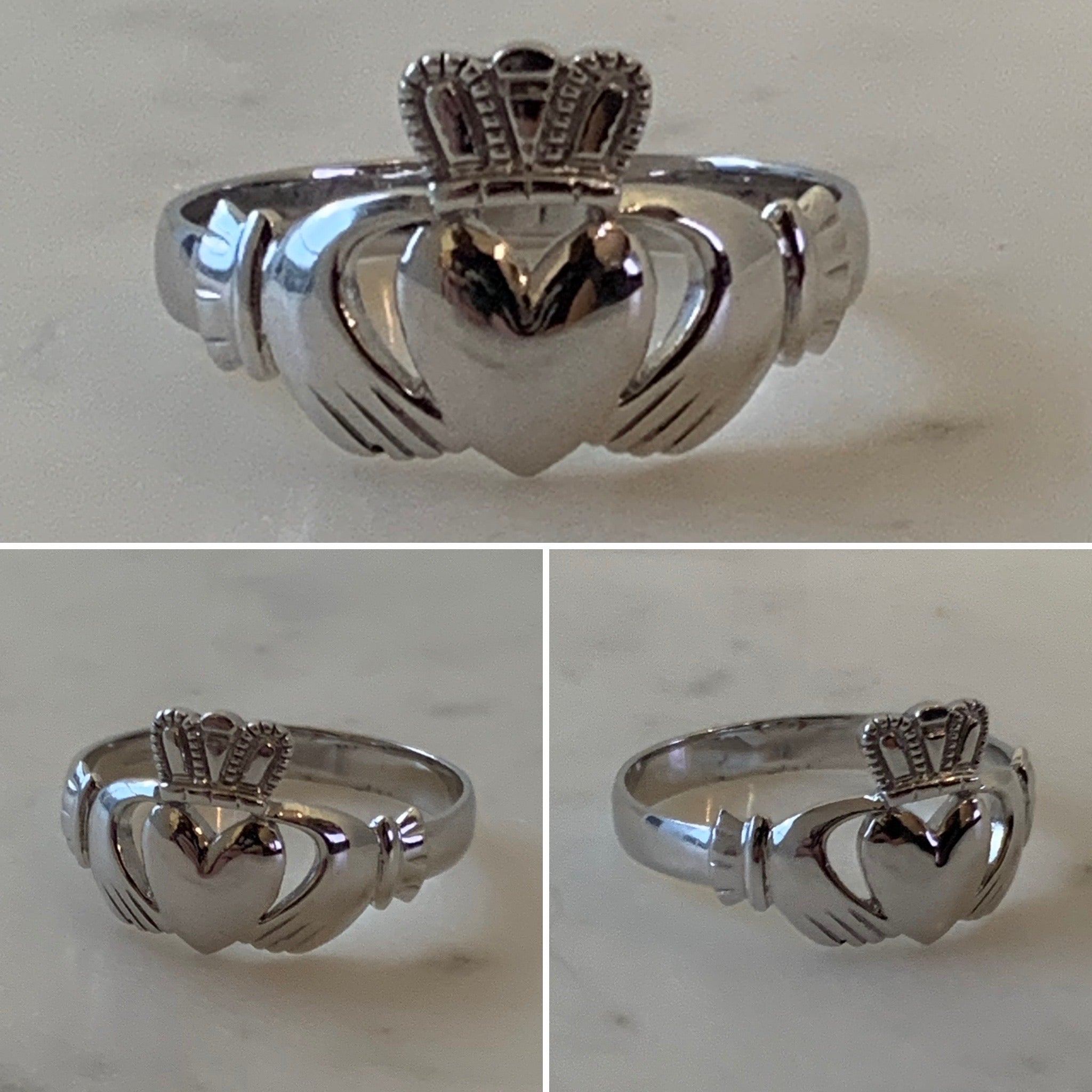 White Gold Claddagh Ring