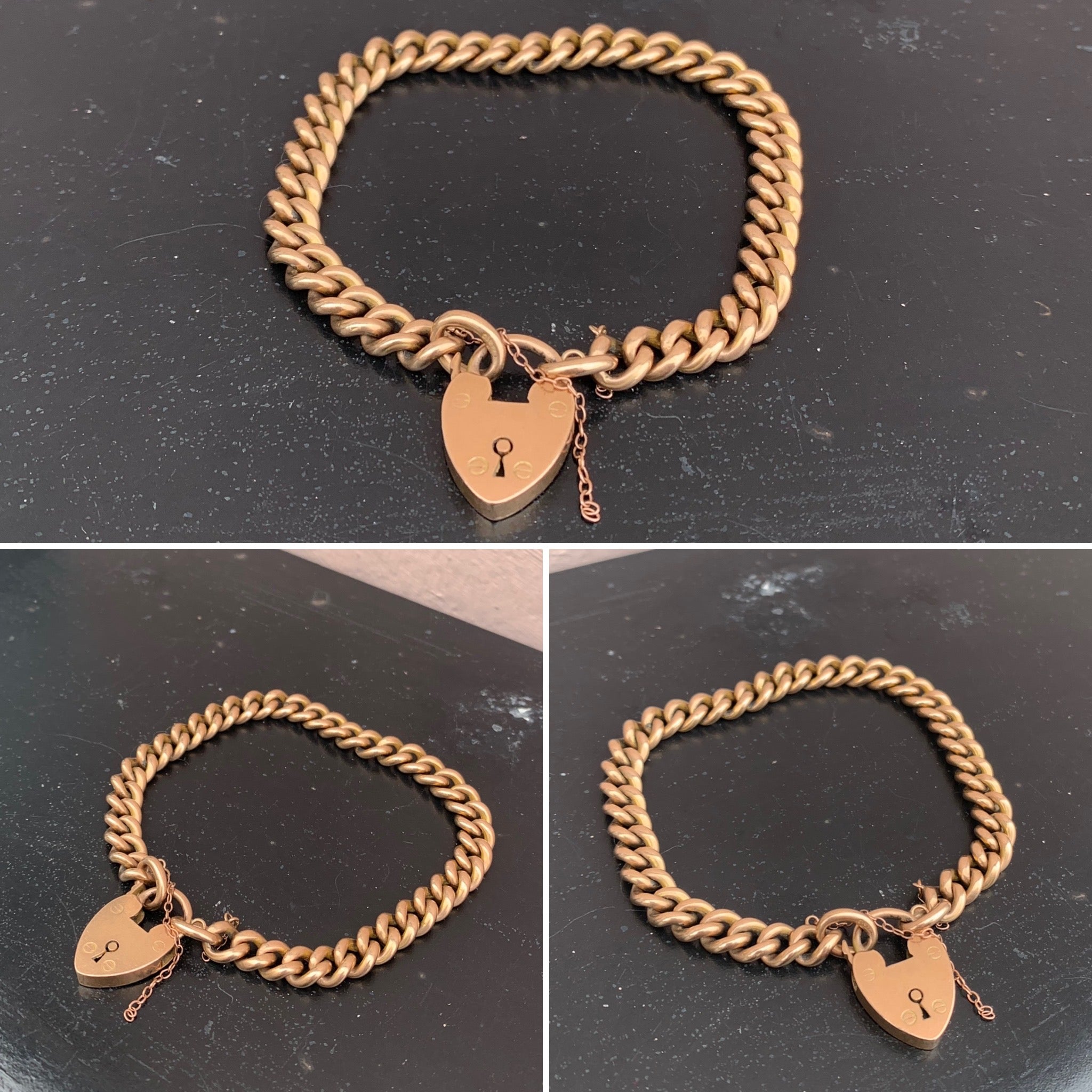 Rose Gold Padlock Bracelet