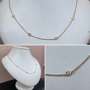 Gold and Diamond Handmade Necklace