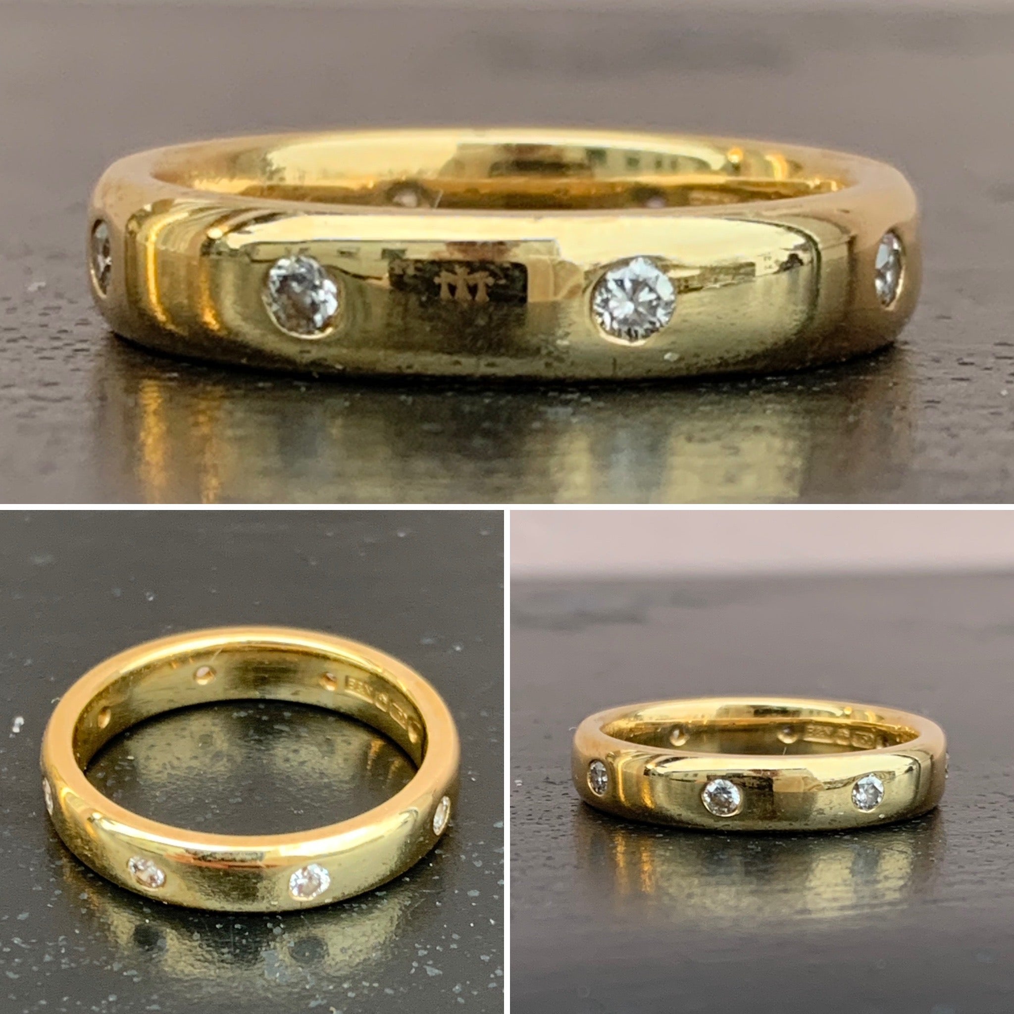 Cartier Style Gold Wedding Ring