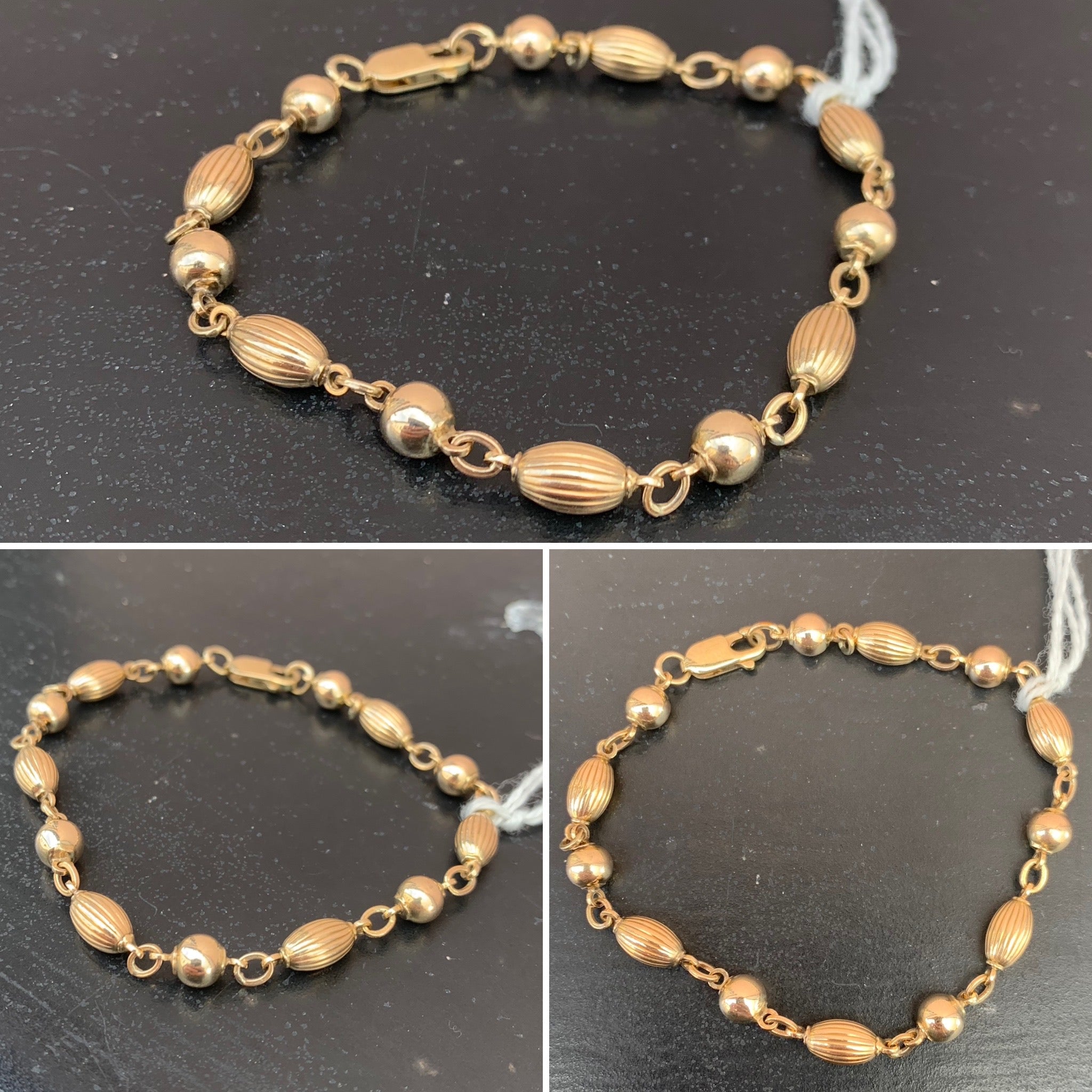 9ct Yellow Gold Bead Bracelet