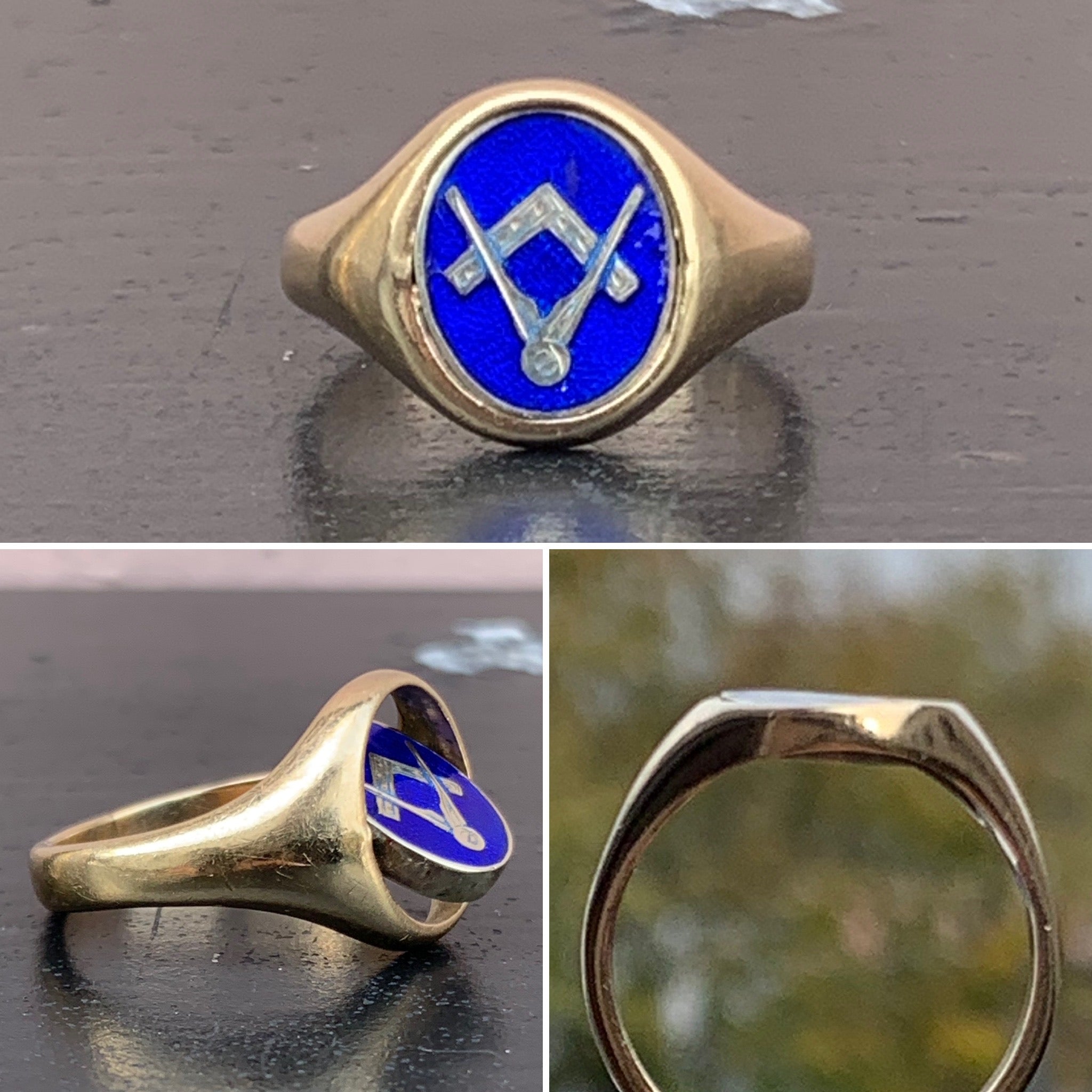 9ct Gold Masonic Reversible signet ring