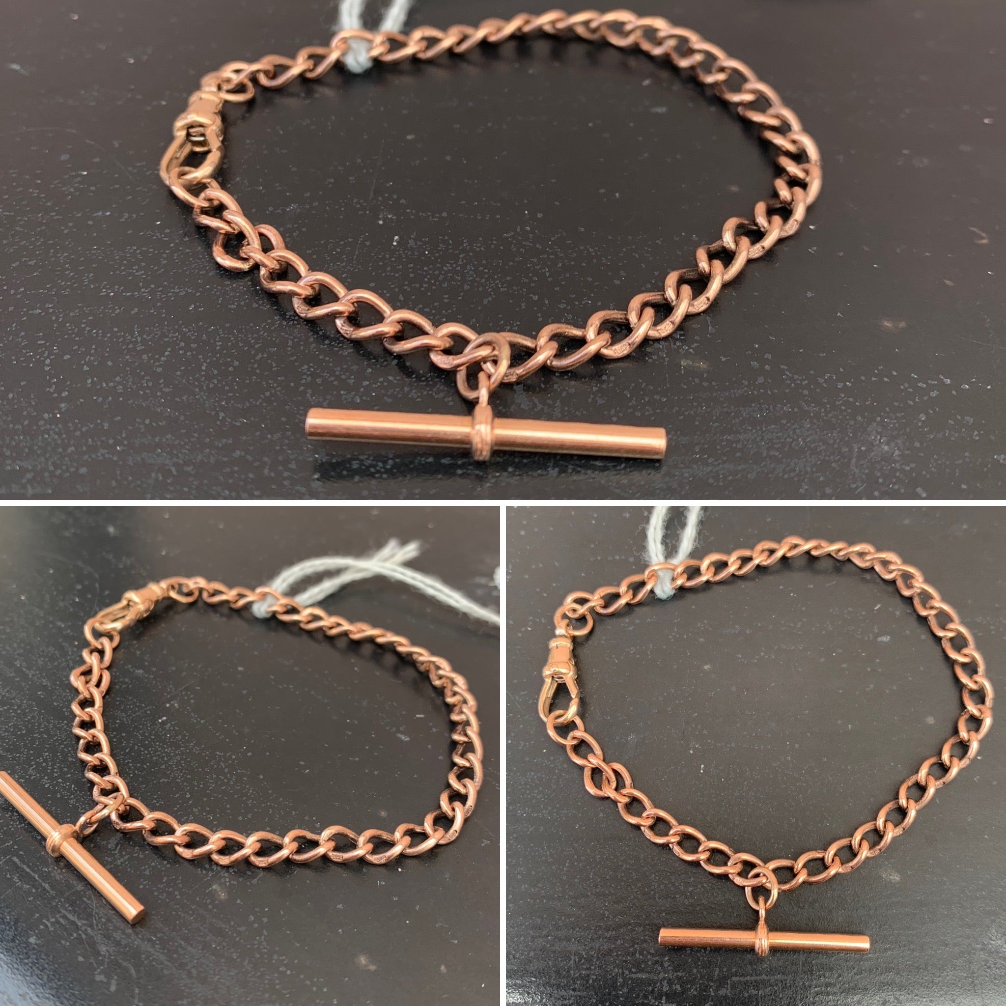 9ct Rose Gold Albert Bracelet