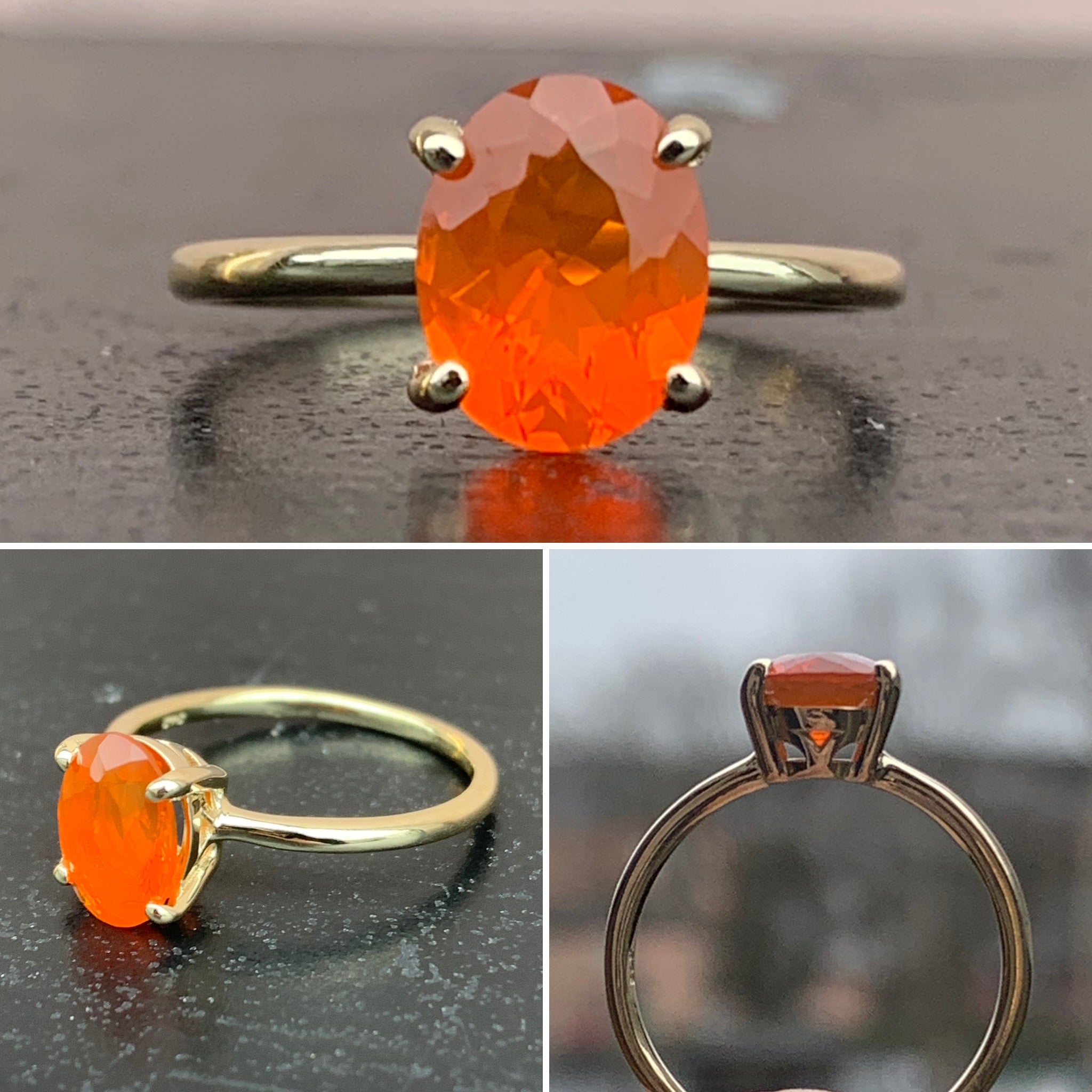 Fire Opal and Gold Ring