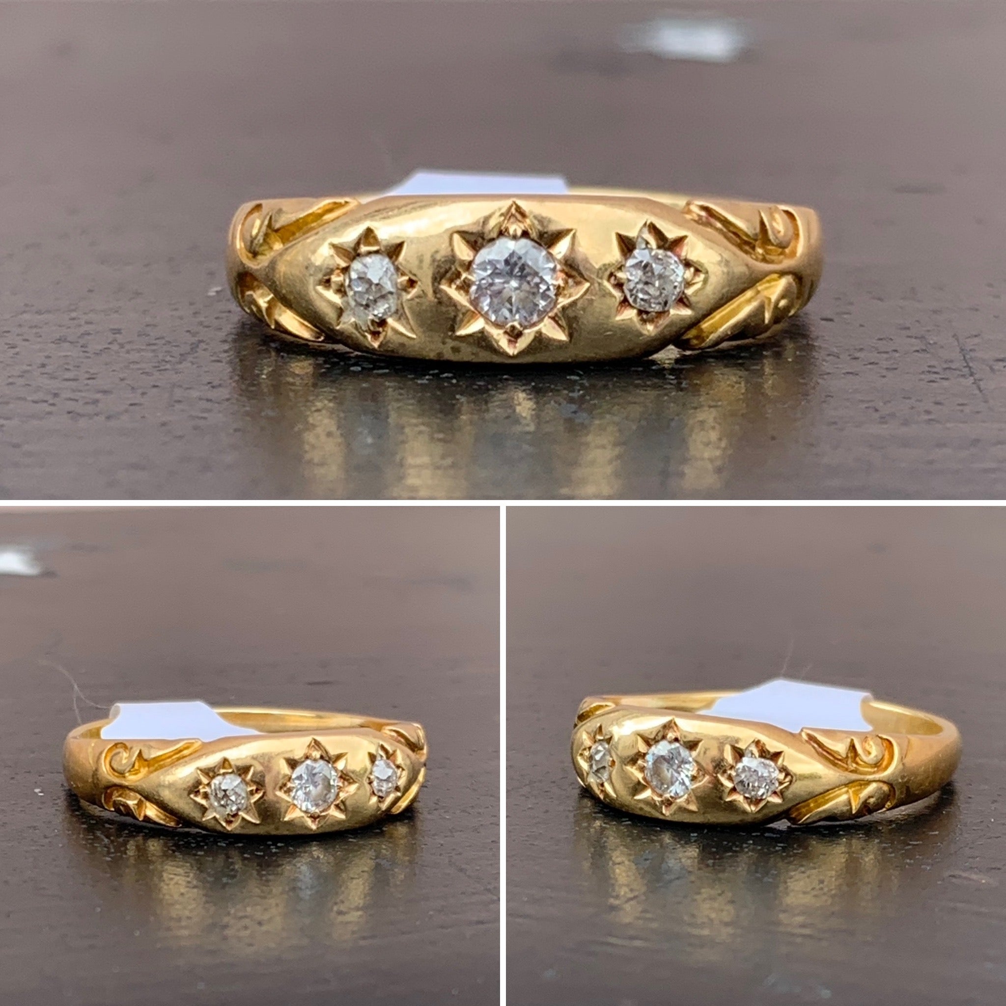 Vintage Triple Diamond Ring