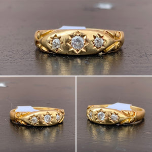 Vintage Triple Diamond Ring