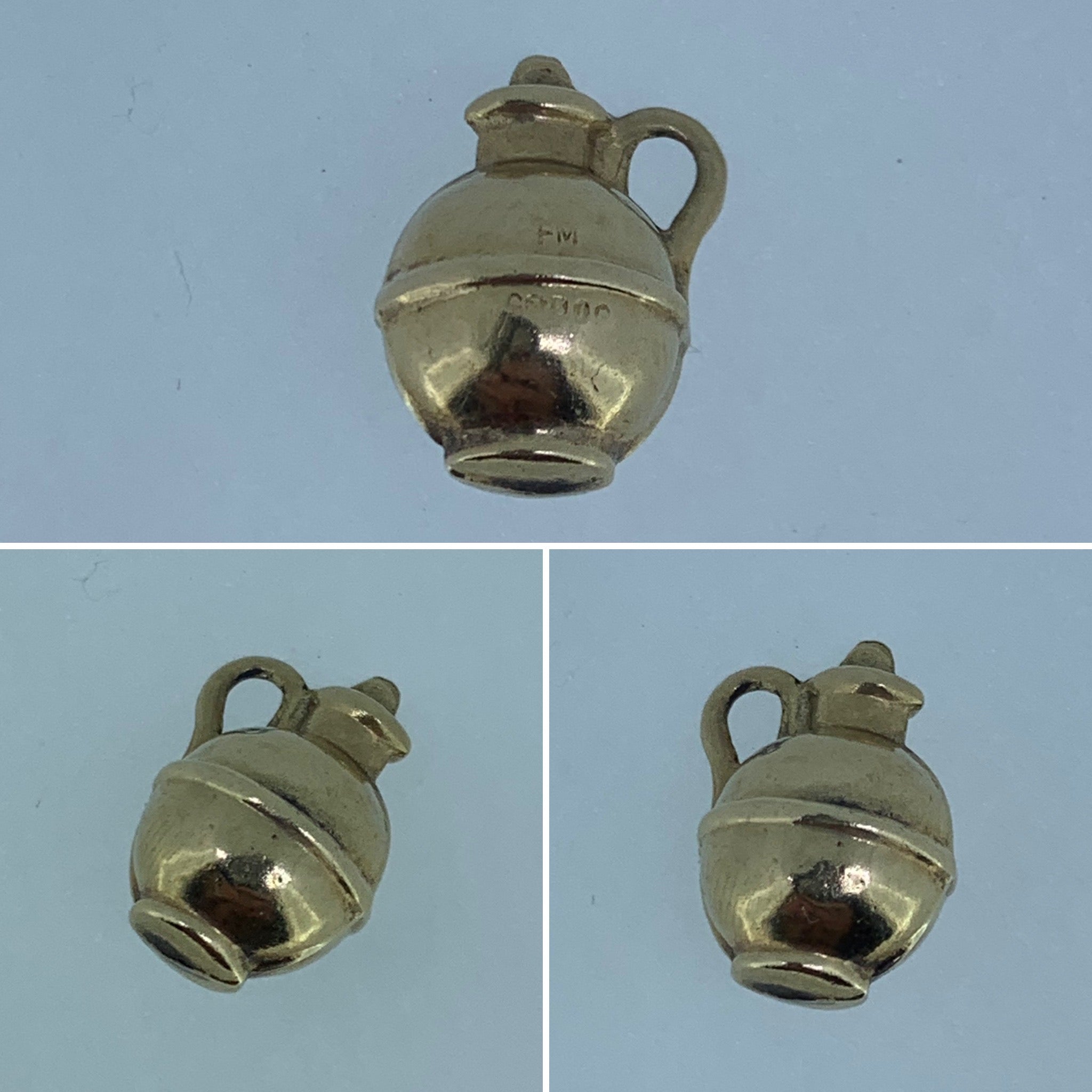 Vintage Gold Jug Charm