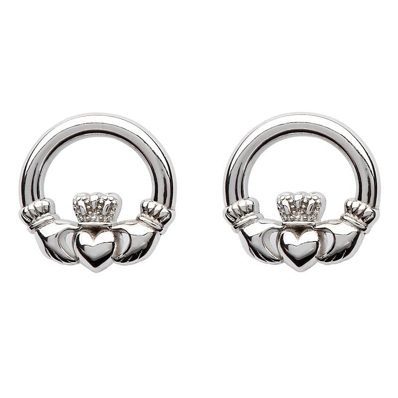 Silver Claddagh stud Earrings