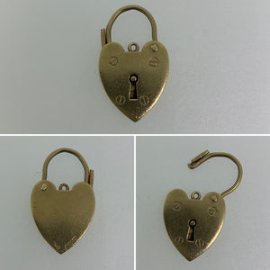 Gold Heart Clasp Charm