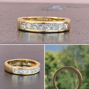 Diamond and Gold Wedding Band