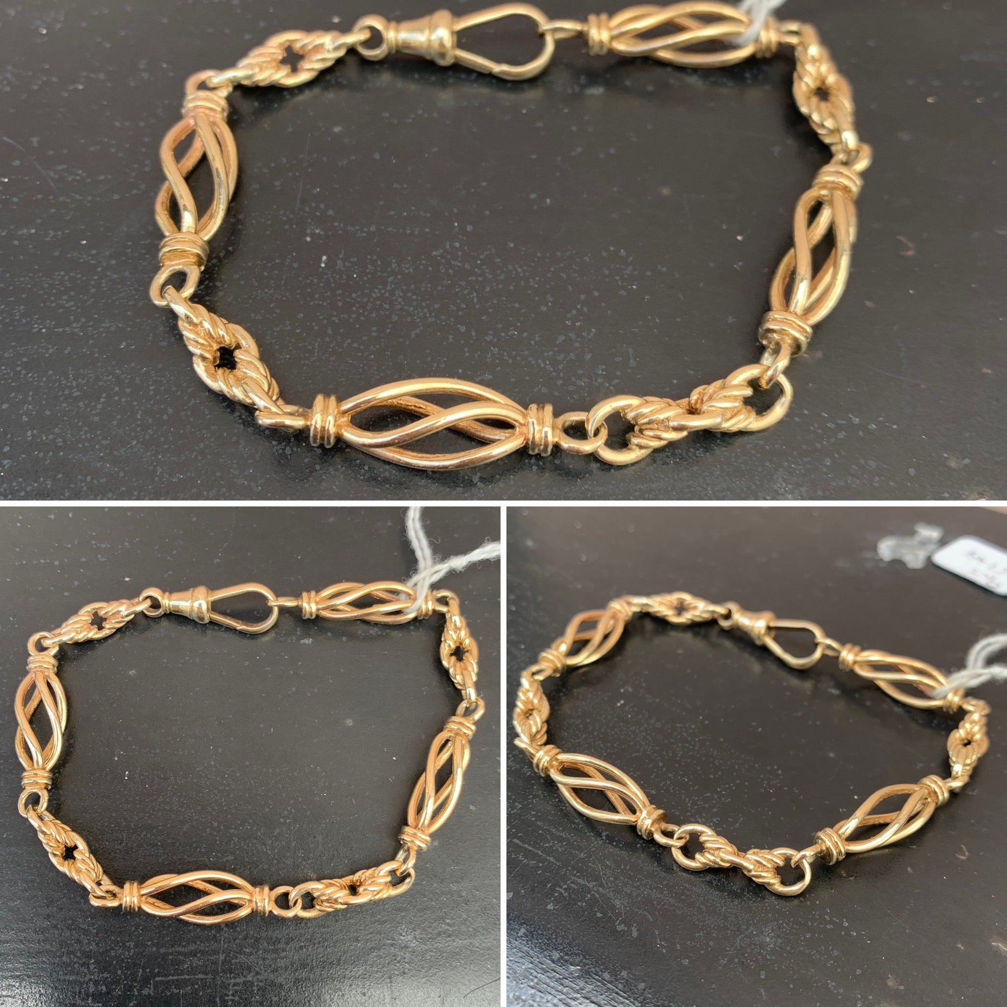 9ct Yellow Gold Cage Link Bracelet