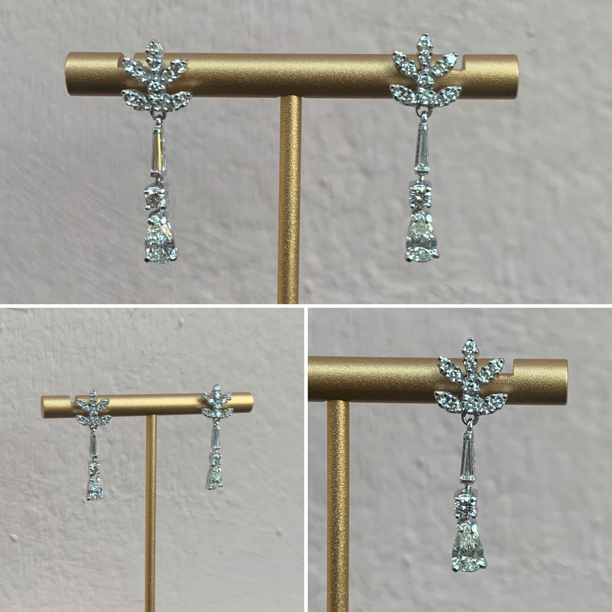 Vintage Diamond Drop Earrings