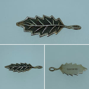 Vintage Silver Leaf Charm