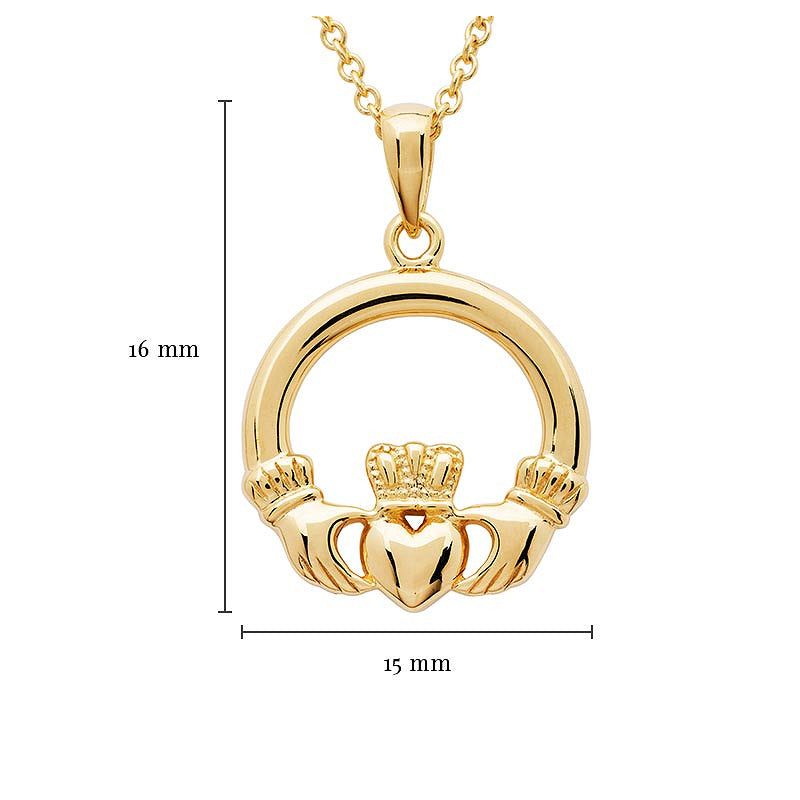 Gold Vermeil Claddagh Necklace