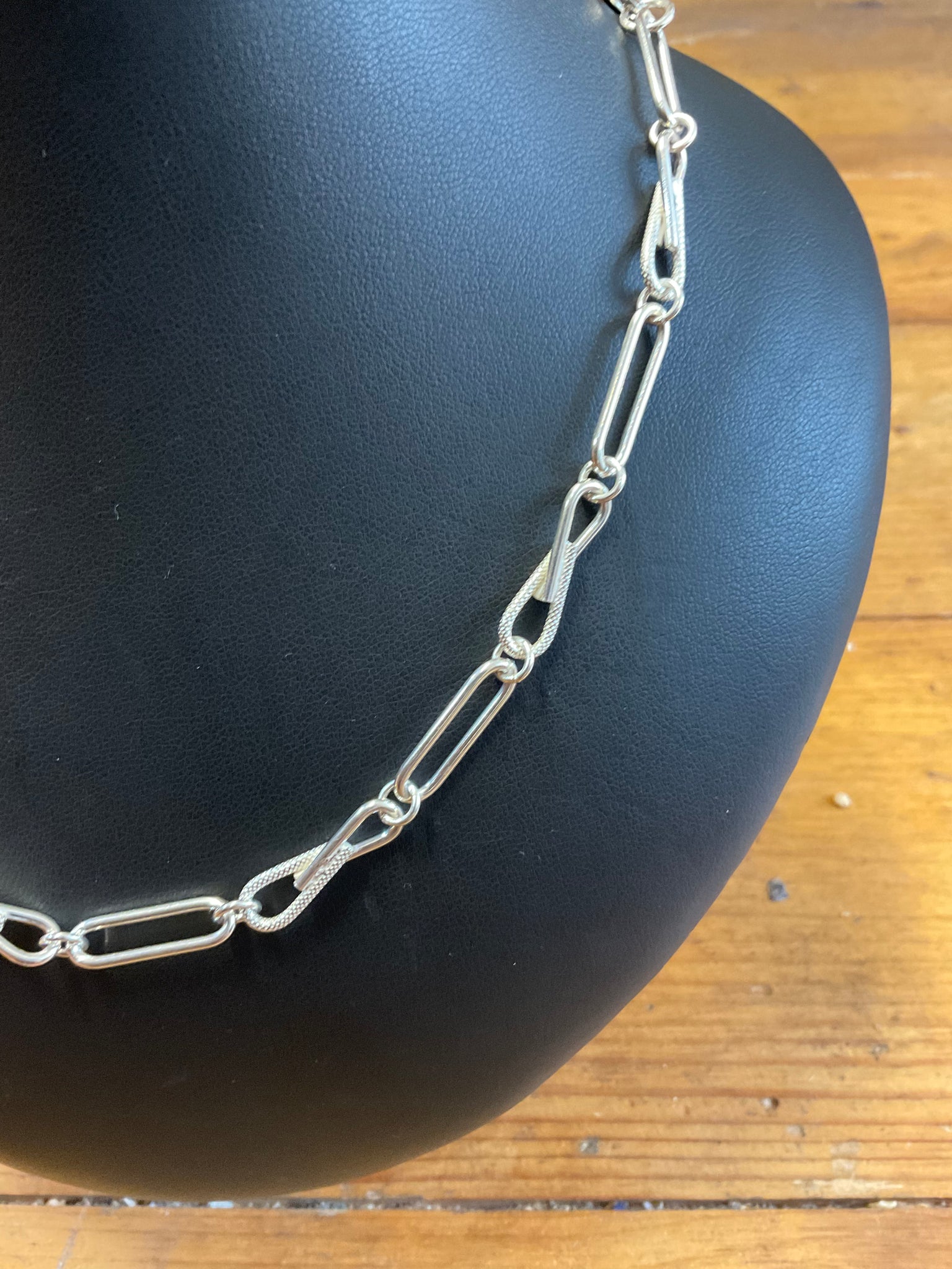 Silver Infinity Oval Necklace