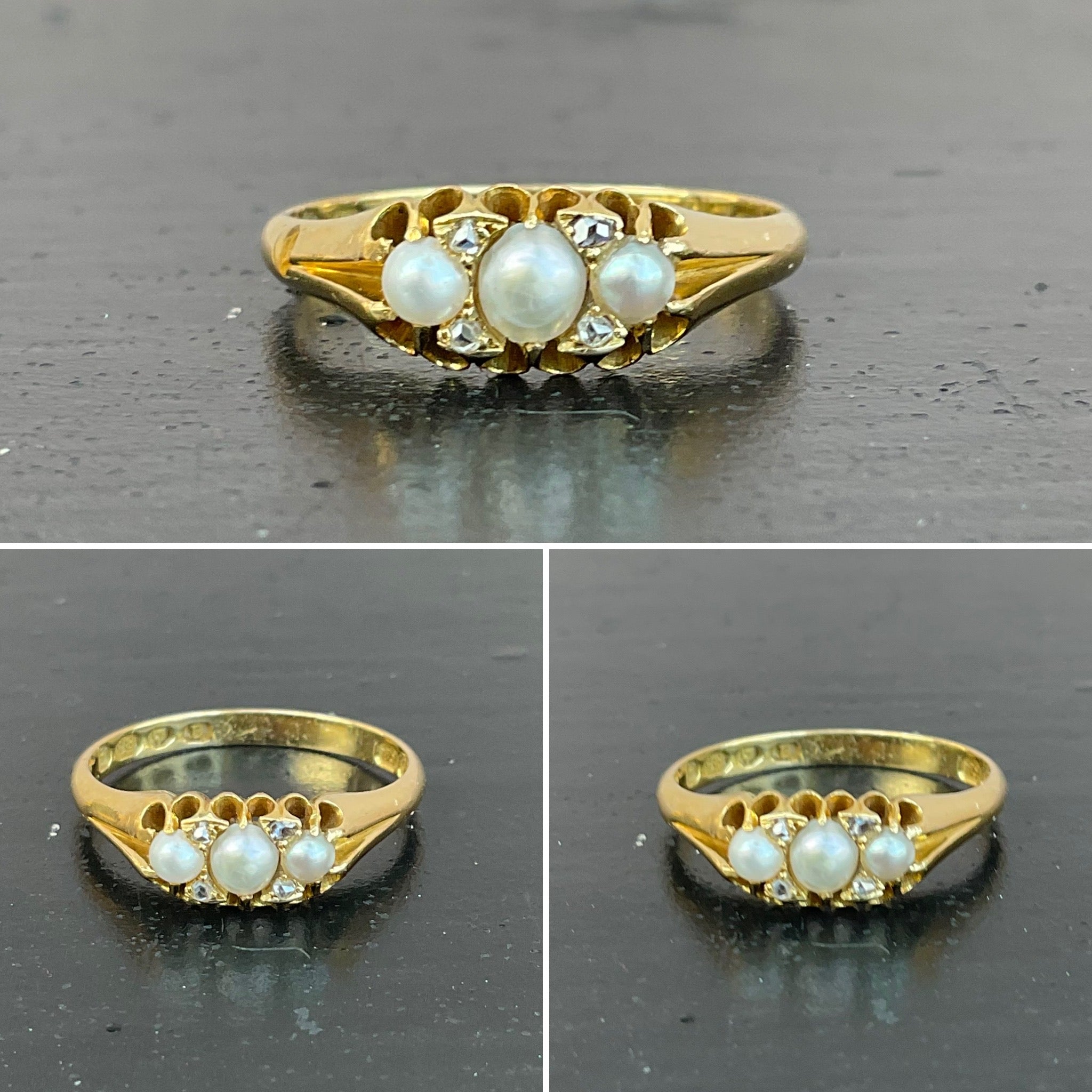 18ct Yellow Gold and Pearl Ring