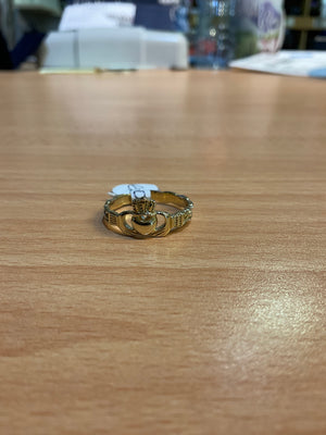 Gold Woven Claddagh Ring