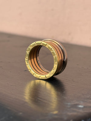 Bulgari Three Colour Gold Ring.