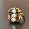 Vintage Pearl & Garnet Ring