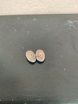 Silver and Ceramic Cufflinks