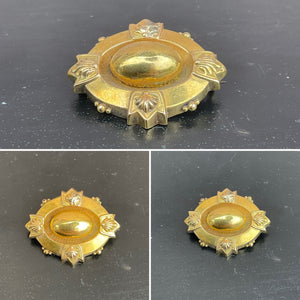 9ct Yellow Gold Saucer Brooch
